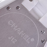 CHANEL 香奈儿 J12 33mm 12P 钻石 H1628 男孩白色陶瓷/SS 手表石英白色表盘 A 级二手银藏