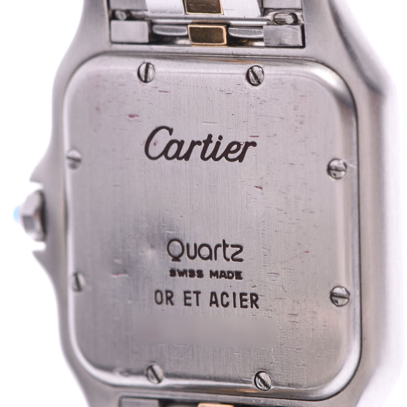 CARTIER カルティエ パンテール 1ロウ レディース YG/SS 腕時計 クオーツ アイボリー系文字盤 ABランク 中古 銀蔵