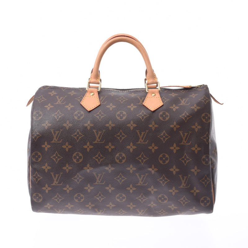 LOUIS VUITTON ルイヴィトン モノグラム スピーディ35 ブラウン M41524 ユニセックス ハンドバッグ ABランク 中古 銀蔵