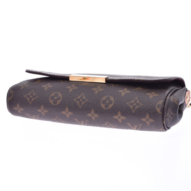 LOUIS VUITTON Louis Vuitton Monogram Fabolitt MM 2WAY Bag Brown M40718 Women's Monogram Canvas Leather Shoulder Bag Shin-Do Used Ginzo