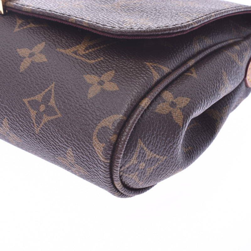 LOUIS VUITTON Louis Vuitton Monogram Fabolitt MM 2WAY Bag Brown M40718 Women's Monogram Canvas Leather Shoulder Bag Shin-Do Used Ginzo
