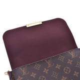 LOUIS VUITTON Louis Vuitton Monogram Fabolitt MM 2WAY Bag Brown M40718 Women's Monogram Canvas Leather Shoulder Bag Shin-Do Used Ginzo