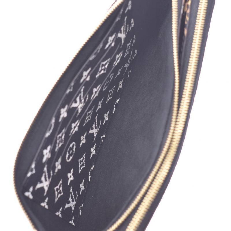 LOUIS VUITTON Louis Vuitton Monogram Jungle Pochette Double Zipper 19AW Black M67874 Ladies Shoulder Bag Shindo Used Ginzo