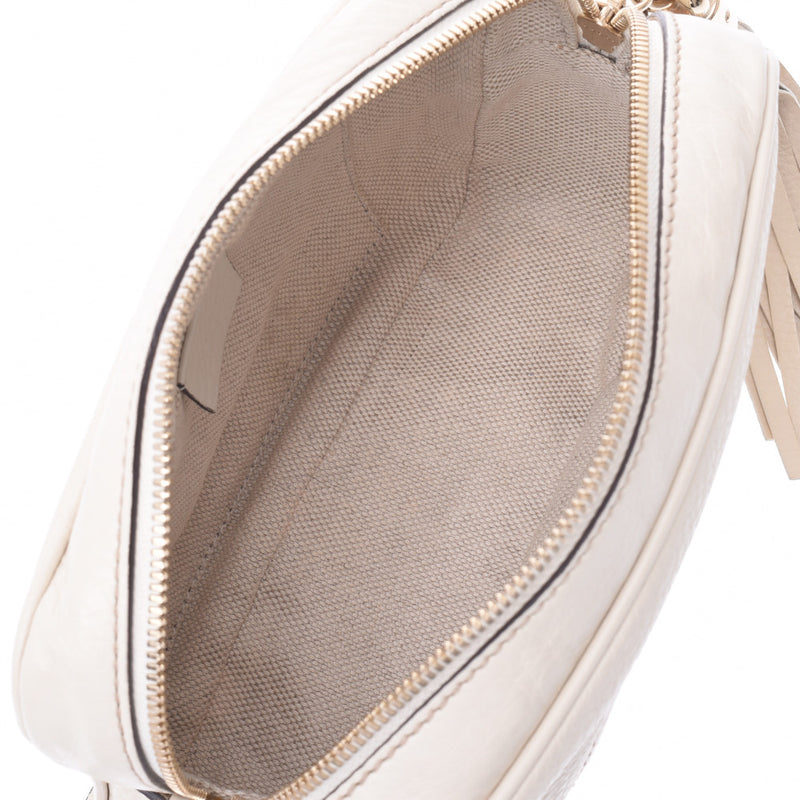 Gucci Gucci Soho ivory style 308864 women's scarf shoulder bag AB rank used silver