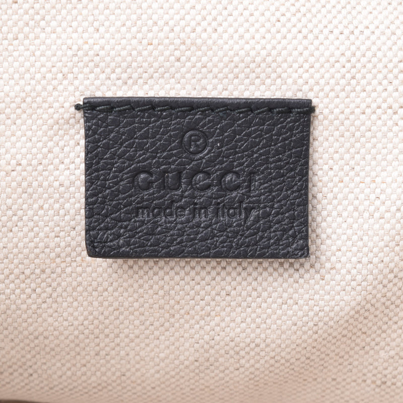 GUCCI古奇皮带包古奇印刷黑530412中性皮革身体包A等级二手银藏