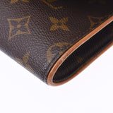 LOUIS VUITTON Louis Vuitton monogram pochette twin GM brown M51852 Lady's monogram canvas shoulder bag B rank used silver storehouse