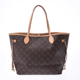 LOUIS VUITTON Louis Vuitton Monogram Neverfull MM Brown M40156 Unisex Monogram Canvas Leather Tote Bag AB Rank Used Ginzo