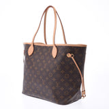 LOUIS VUITTON Louis Vuitton Monogram Neverfull MM Brown M40156 Unisex Monogram Canvas Leather Tote Bag AB Rank Used Ginzo