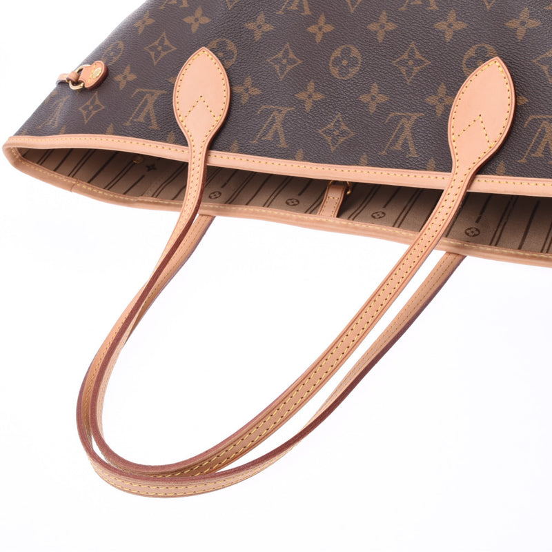 LOUIS VUITTON Louis Vuitton Monogram Neverfull MM Brown M40156 Unisex Monogram Canvas Leather Tote Bag AB Rank Used Ginzo