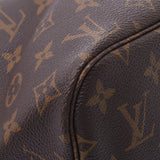 LOUIS VUITTON Louis Vuitton Monogram Neverfull MM Brown M40156 Unisex Monogram Canvas Leather Tote Bag AB Rank Used Ginzo