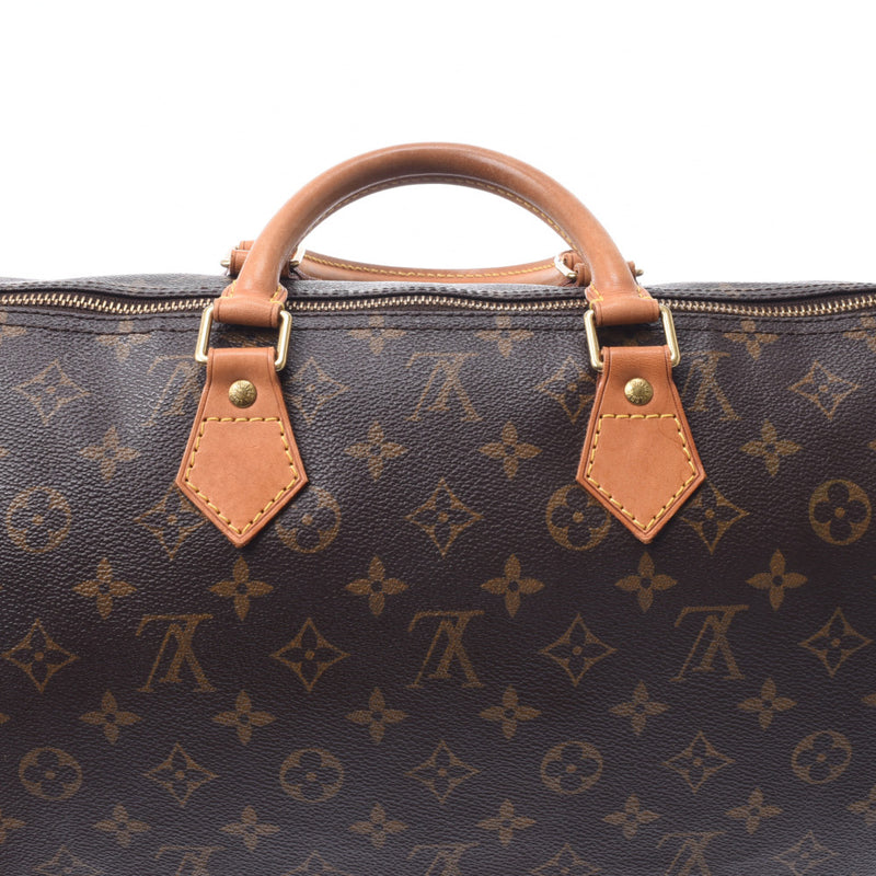 LOUIS VUITTON路易威登Monogram Speedy 40棕色M41522中性Monogram帆布手提包B等级二手Ginzo