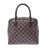 LOUIS VUITTON Louis Vuitton Damier Brera Brown N51150 Ladies Damier Canvas Leather Handbag A Rank Used Ginzo