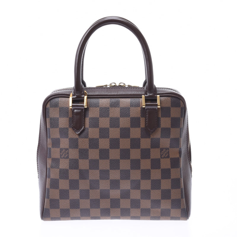 LOUIS VUITTON Louis Vuitton Damier Brera Brown N51150 Ladies Damier Canvas Leather Handbag A Rank Used Ginzo