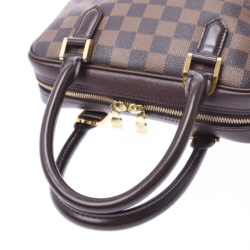 LOUIS VUITTON Louis Vuitton Damier Brera Brown N51150 Ladies Damier Canvas Leather Handbag A Rank Used Ginzo