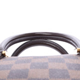 LOUIS VUITTON Louis Vuitton Damier Brera Brown N51150 Ladies Damier Canvas Leather Handbag A Rank Used Ginzo