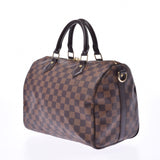 LOUIS VUITTON路易威登Damier Speedy Band Lierre 30棕色N41367男女皆宜的Damier帆布手提包AB等级二手Ginzo