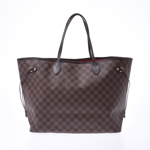 LOUIS VUITTON Louis Vuitton Damier Neverfull GM Brown N51106 Unisex Damier Canvas Leather Tote Bag Rank B Used Ginzo