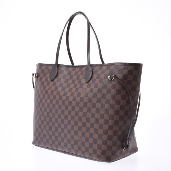 LOUIS VUITTON Louis Vuitton Damier Neverfull GM Brown N51106 Unisex Damier Canvas Leather Tote Bag Rank B Used Ginzo