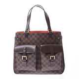 LOUIS VUITTON ルイヴィトン ダミエ ユゼス ブラウン N51128 ユニセックス ダミエキャンバス レザー トートバッグ Aランク 中古 銀蔵