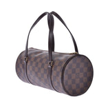 LOUIS VUITTON ルイヴィトンダミエパピヨン PM brown N51304 lady Mie Suda canvas leather handbag AB rank used silver storehouse