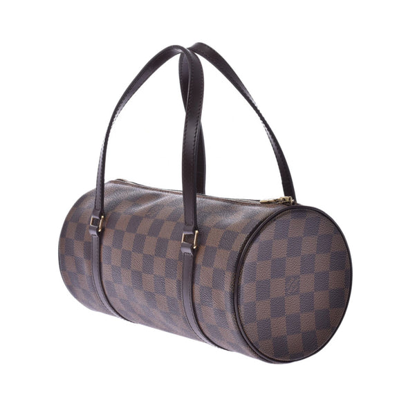 LOUIS VUITTON ルイヴィトン ダミエ パピヨンPM ブラウン N51304 レディース ダミエキャンバス レザー ハンドバッグ ABランク 中古 銀蔵