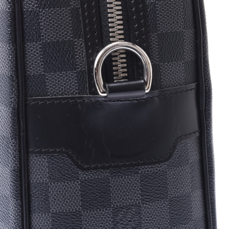 LOUIS VUITTON Louis Vuitton Damier Graphite Yoon Briefcase Black/Grey N48118 Men's Damier Graphite Canvas Business Bag AB Rank Used Ginzo
