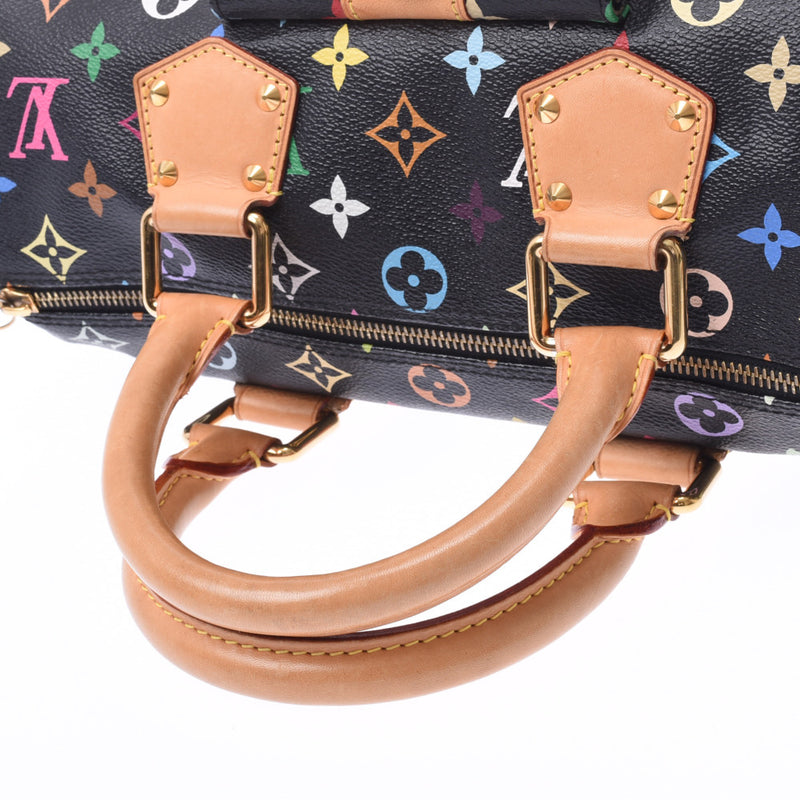 LOUIS VUITTON ルイヴィトン マルチカラー スピーディ30 黒 M92642 レディース モノグラムマルチカラー ハンドバッグ Bランク 中古 銀蔵