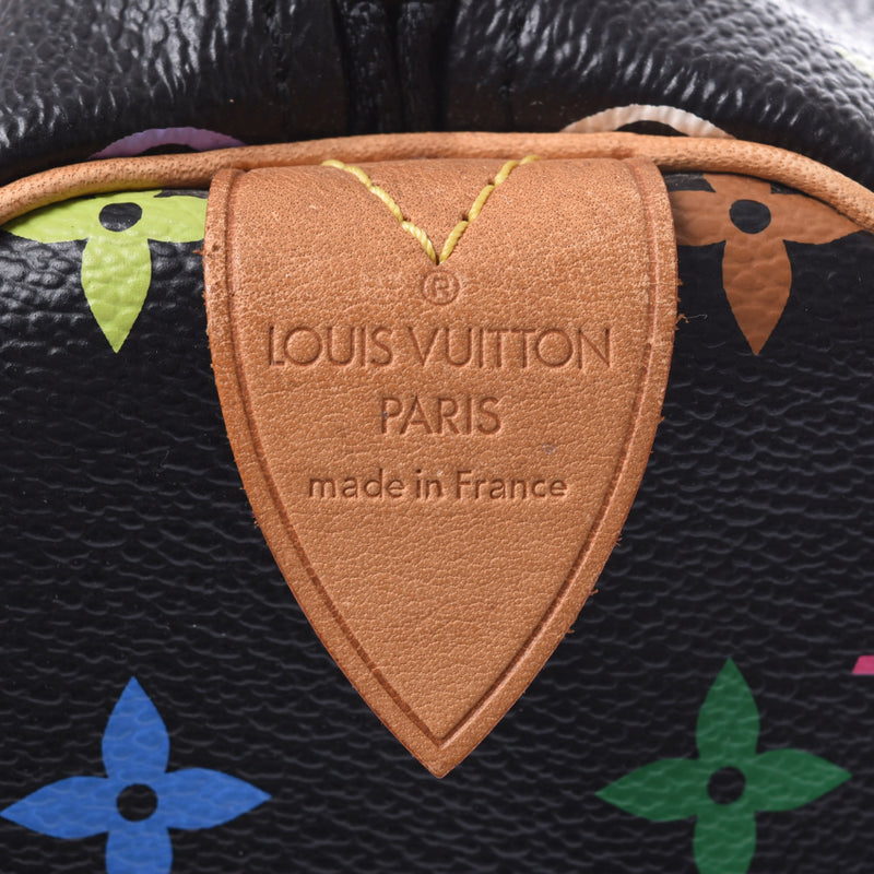 30 LOUIS VUITTON Louis Vuitton multicolored speedy black M92642 Lady's monogram multicolored handbag B ranks used silver storehouse