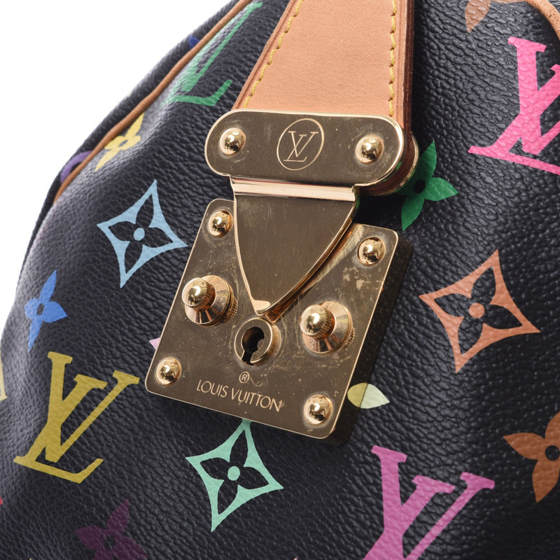 30 LOUIS VUITTON Louis Vuitton multicolored speedy black M92642 Lady's monogram multicolored handbag B ranks used silver storehouse