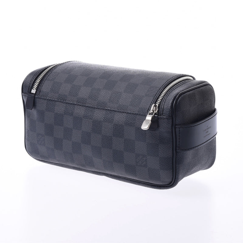 LOUIS VUITTON ルイヴィトンダミエグラフィットトワレポーチ black / gray N47625 メンズダミエグラフィットキャンバスポーチ A rank used silver storehouse