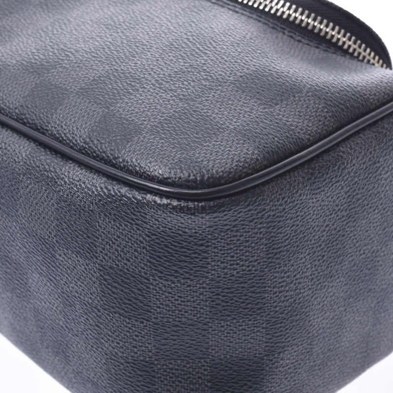 LOUIS VUITTON ルイヴィトンダミエグラフィットトワレポーチ black / gray N47625 メンズダミエグラフィットキャンバスポーチ A rank used silver storehouse