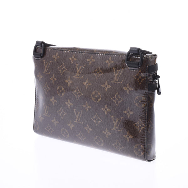 LOUIS VUITTON ルイヴィトン モノグラム グレーズ メッセンジャーPM ブラウン/黒 M43895 メンズ ショルダーバッグ 新同 中古 銀蔵
