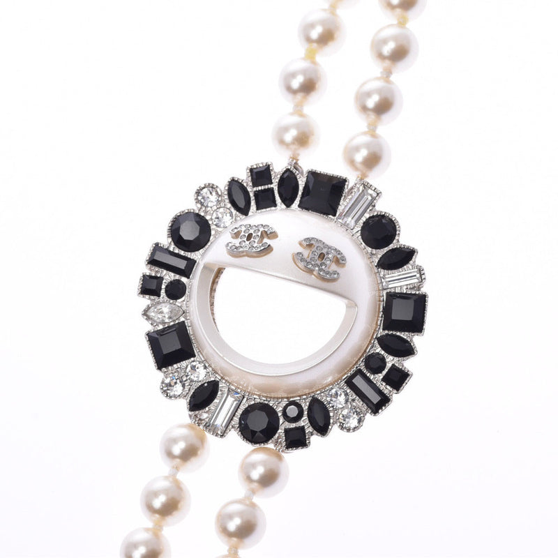 香奈儿（Chanel）香奈儿珍珠项链可可马克16年模型银硬件女士人造珍珠水钻项链A级二手Ginzo