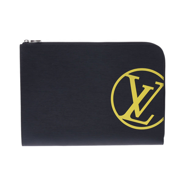 LOUIS VUITTON Louis Vuitton Epi Pochette Jules GM Black/Yellow M68198 Men's Clutch Bag A Rank Used Ginzo