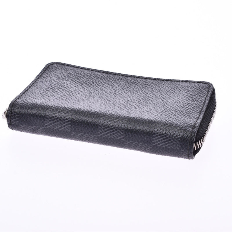 LOUIS VUITTON ルイヴィトンダミエグラフィットジッピーコインパース black / gray N63076 men coin case AB rank used silver storehouse