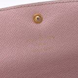 LOUIS VUITTON ルイヴィトンモノグラムポルトフォイユエミリーローズバレリーヌ M61289 Lady's monogram canvas long wallet B rank used silver storehouse