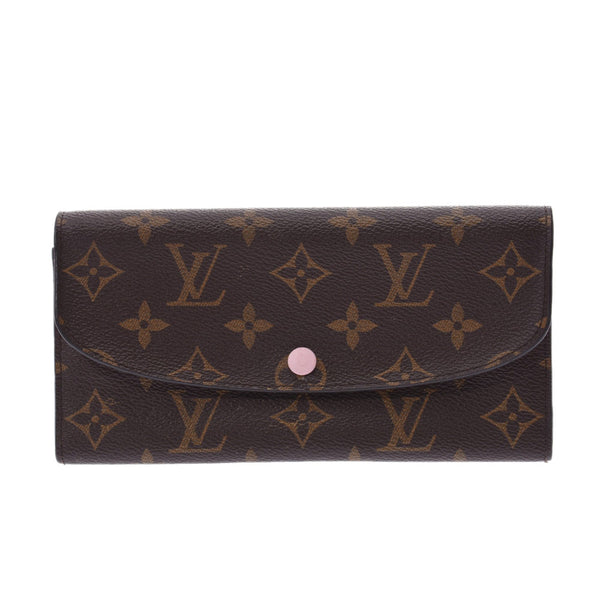 LOUIS VUITTON ルイヴィトンモノグラムポルトフォイユエミリーローズバレリーヌ M61289 Lady's monogram canvas long wallet B rank used silver storehouse