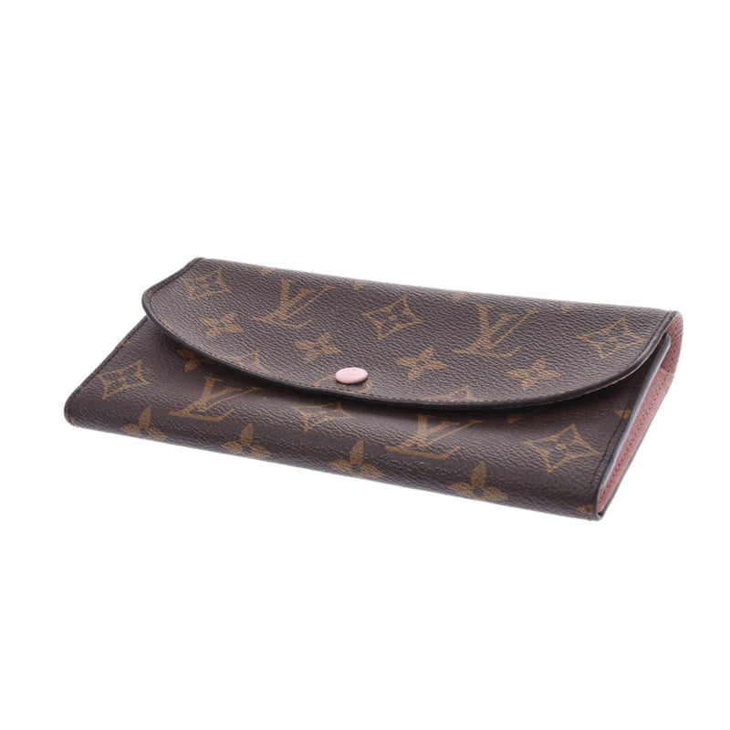 LOUIS VUITTON ルイヴィトンモノグラムポルトフォイユエミリーローズバレリーヌ M61289 Lady's monogram canvas long wallet B rank used silver storehouse