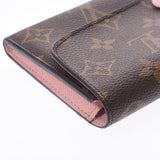 LOUIS VUITTON ルイヴィトンモノグラムポルトフォイユエミリーローズバレリーヌ M61289 Lady's monogram canvas long wallet B rank used silver storehouse