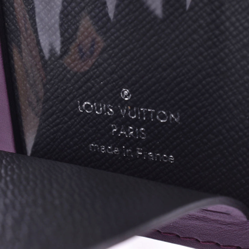 LOUIS VUITTON Louis Vuitton Monogram Porto Address Name Tag Purple/Brown Unisex Monogram Canvas Leather Keychain Unused Ginzo
