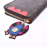 LOUIS VUITTON Louis Vuitton Monogram Totem Jippy Wallet Flamingo Brown/Pink M61364 Unisex Long Wallet Shinto Used Ginzo