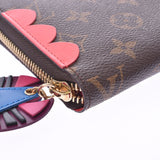 LOUIS VUITTON Louis Vuitton Monogram Totem Jippy Wallet Flamingo Brown/Pink M61364 Unisex Long Wallet Shinto Used Ginzo