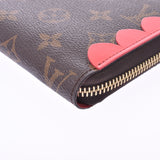 LOUIS VUITTON Louis Vuitton Monogram Totem Jippy Wallet Flamingo Brown/Pink M61364 Unisex Long Wallet Shinto Used Ginzo