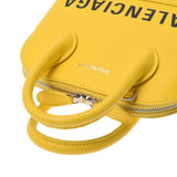 BALENCIAGA バレンシアガヴィルトップハンドルバッグ XXS yellow 550646 lady's leather 2WAY bag A rank used silver storehouse