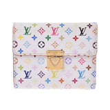 路易威登（Louis Vuitton）路易威登（Louis Vuitton）多色考拉白色M58014女士字母组合多色三折钱包B二手旧货