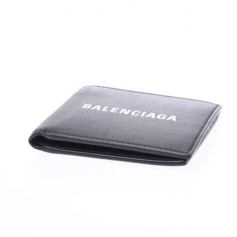 【人気】バレンシアガ 二つ折り財布 ブラック カーフレザー  ユニセックス