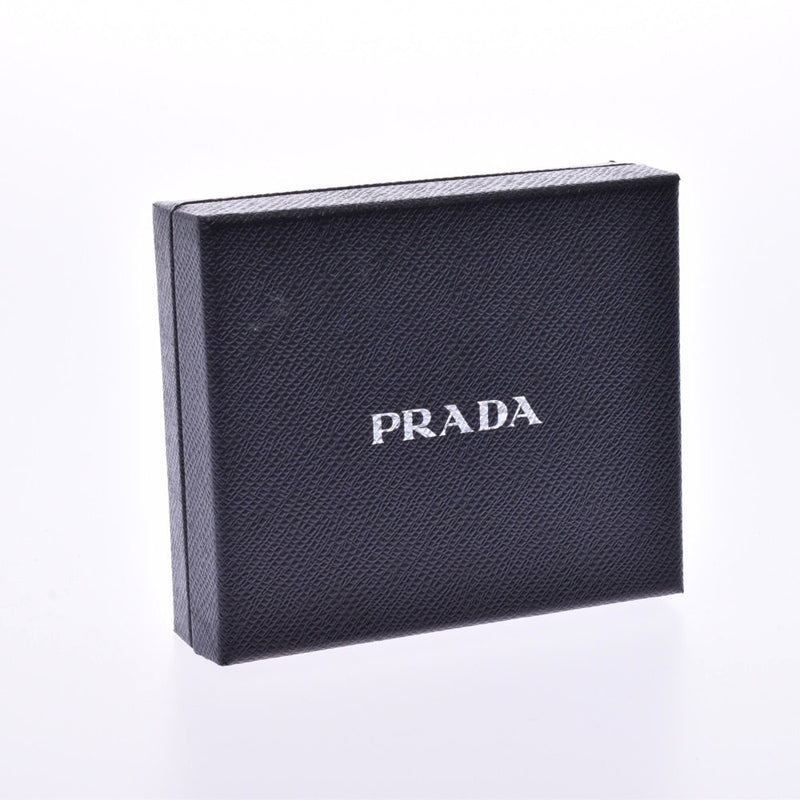 PRADA 普拉达兔子魅力 ID 案例 紧凑型钱包 黑色 1ML023 中性苏菲亚诺双折钱包未使用的银藏