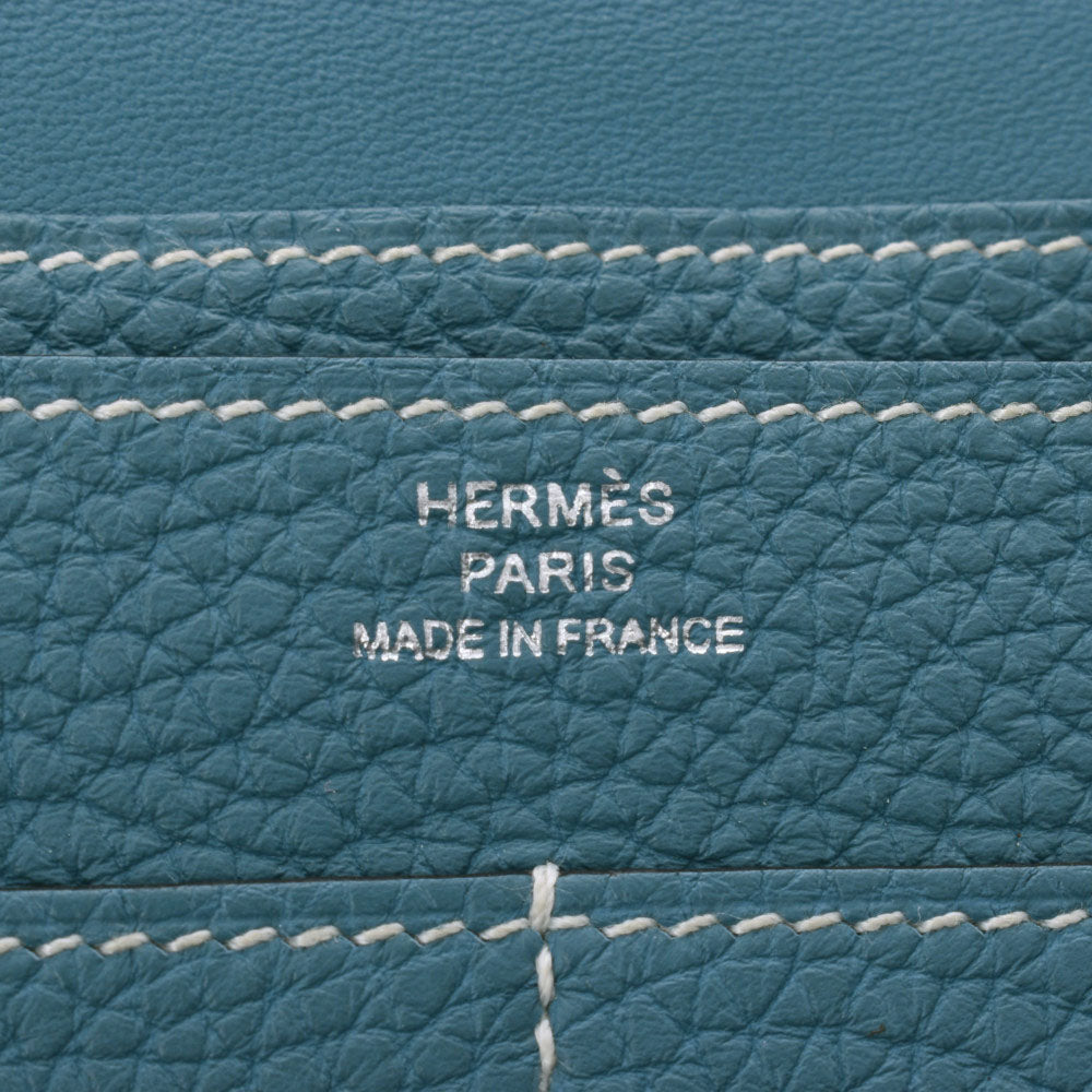 エルメスドゴンGM ブルージーン シルバー金具 □R刻印(2014年頃)刻印 ユニセックス トゴ 長財布 HERMES 中古 – 銀蔵オンライン