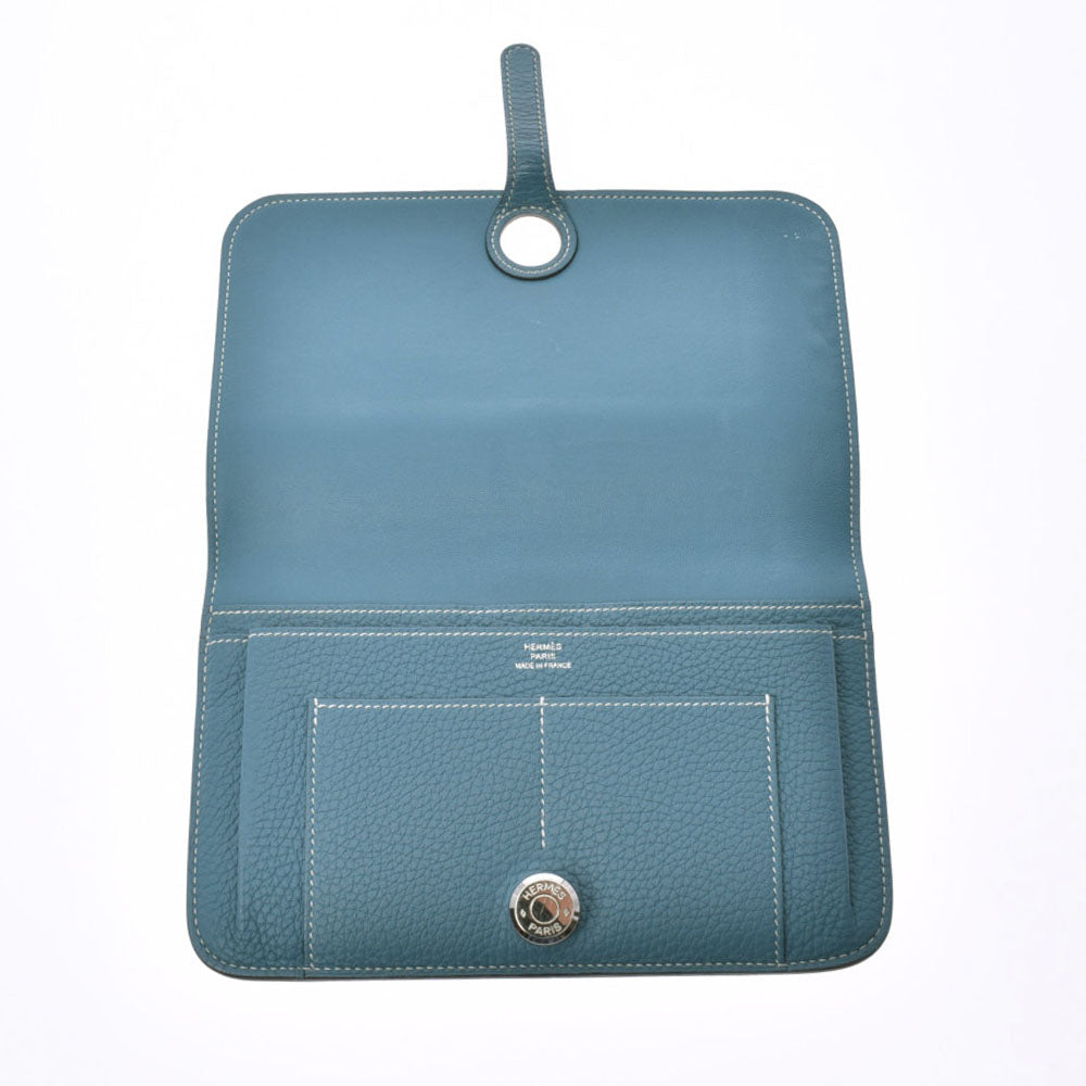 美中古】HERMES エルメス ドゴンGM トゴ ブルージーン - 長財布