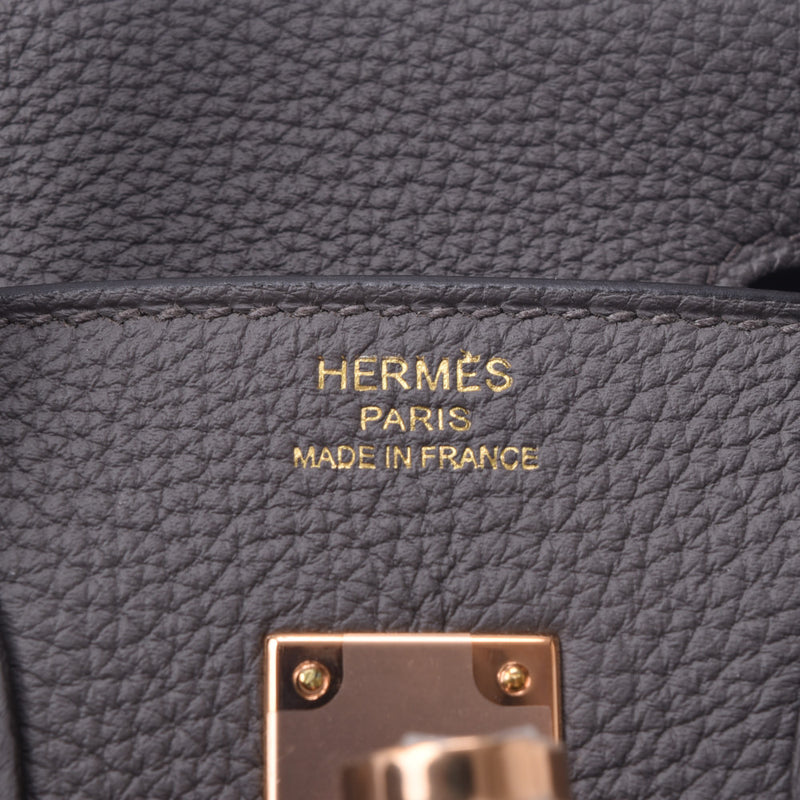 HERMES エルメス バーキン 25 エタン ローズゴールド金具 D刻印(2019年頃) レディース トゴ ハンドバッグ 新品 銀蔵